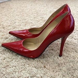 Stuart Weitzman, Candy Apple Red Stiletto, Size 9 Medium